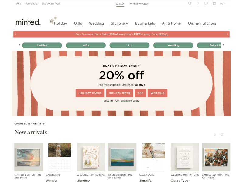 Minted Coupon codes