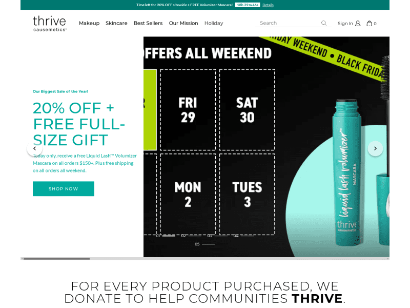 Thrive Causemetics Coupon codes