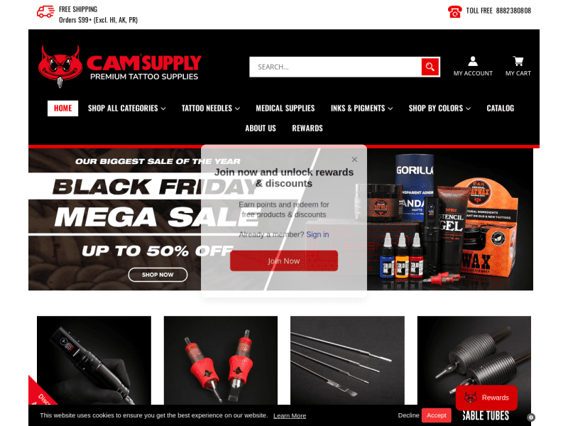 CAM Tattoo Supplies Coupon codes