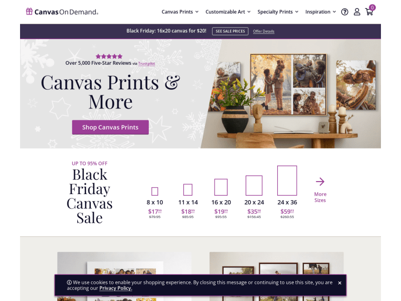 CanvasOnDemand Coupon codes