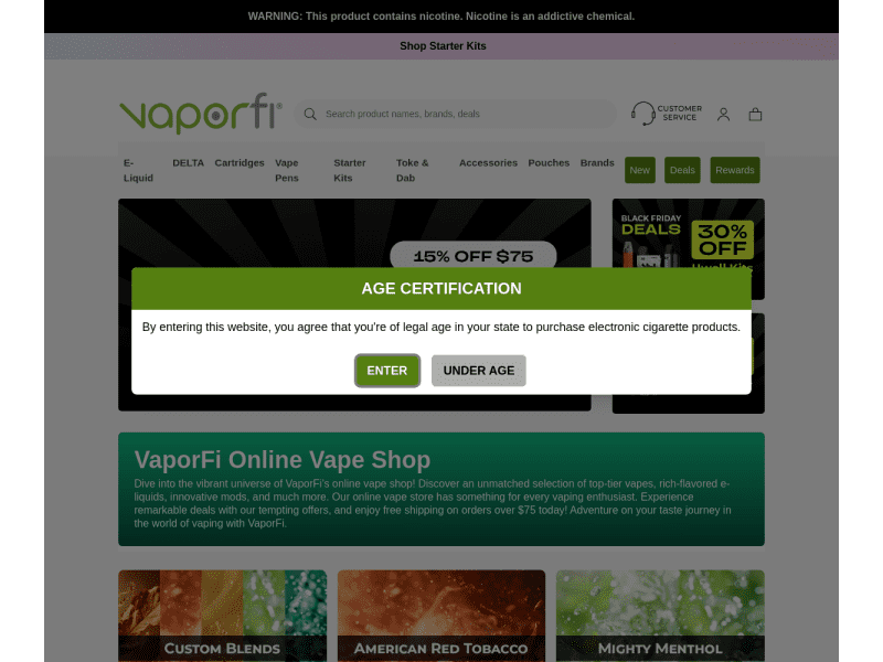 VaporFi Coupon codes