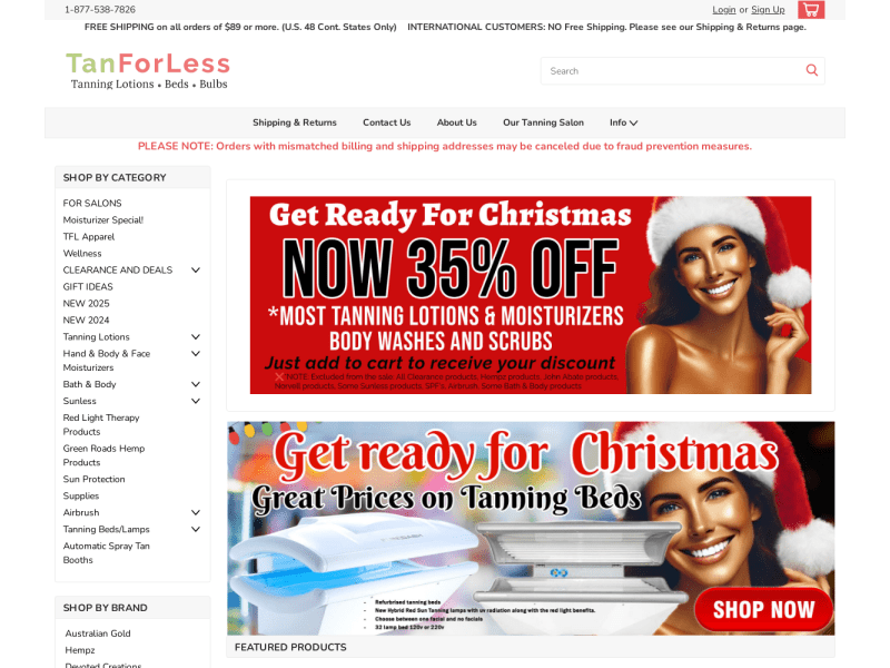 Tanforless.com Coupon codes